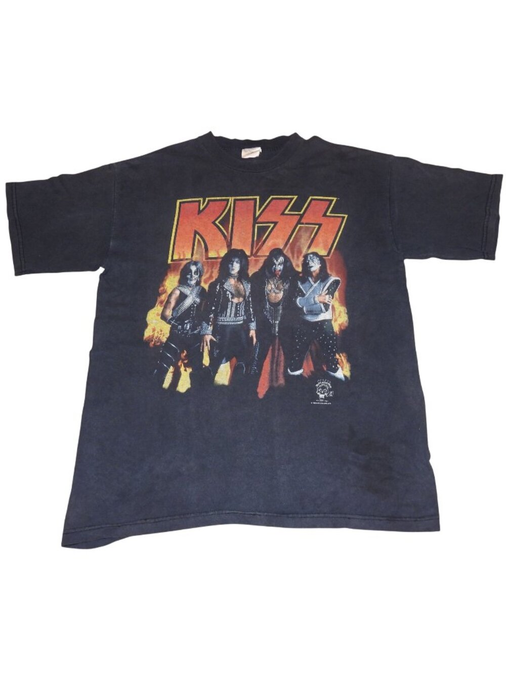 Vintage 1996 KISS Army Depot Catalog Black Graphic Rock Cronies T-Shirt XL Rare